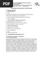 ESQUEMA DEL PROYECTO DE TESIs