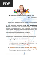 10 Lecciones Que Aprender de Reggio Emiilia