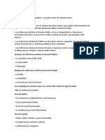 Las Instituciones, Categorias y Figuras Jurídicas