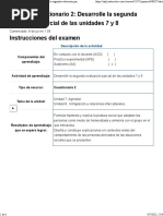 Examen (AAB02) Cuestionario 2 Desarrolle La Segunda Evaluación Parcial de Las Unidades 7 y 8