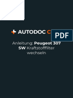 Anleitung - Peugeot 307 SW Kraftstofffilter Wechseln