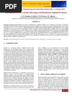 Stabilization of A-6 Lateritic Soil Using Cold Reclaimed Asphalt Pavement