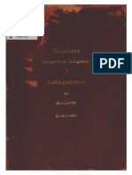 Nombres Geográficos Indígenas de La Republica de Honduras 1901