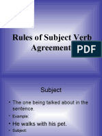 Rules of Subject Verb Agreement