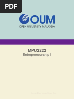 MPU2222 Entrepreneurship I - Vapr20