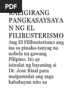 Tauhan NG El Filibusterismo