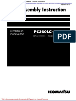 Komatsu Hydraulic Excavator Pc360lc 10 Field Assembly Instruction