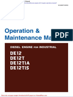 Doosan Engine De12 Engine Operation Manual