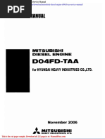 Mitsubishi Diesel Engine d04fd Taa Service Manual