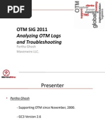 Analyzing OTM Logs and Troubleshooting