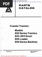 Allis Chalmers 650 652 653 655 Tractor Dozer Loader Backhoe Parts Catalog