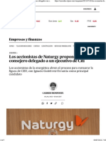 Los Accionistas de Naturgy Proponen Como Consejero Delegado A Un Ejecutivo de Citi Empresas Cinco Días