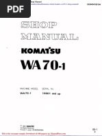 Komatsu Wheel Loaders Wa70 1 Shop Manual