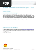 Blueback What Are Mission Blue Hope Spots Week 5-Student Worksheet