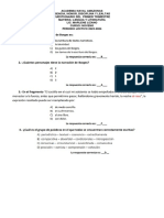 Cuestionario Del Primer Trimestre Lengua y Literatura 9no