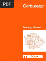 Mazda Carburetor Training Manual