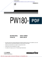 Komatsu Wheeled Excavators Pw180 7 Shop Manual