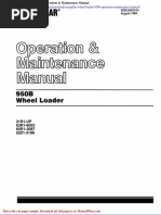 Caterpillar Wheel Loader 950b Operation Maintenance Manual