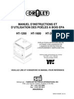 Manuel D'Instructions Et D'Utilisation Des Poêles À Bois Epa HT-1200 HT-1600 HT-2000