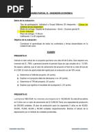 Examen Parcial - Unidad III - Ing. Económica