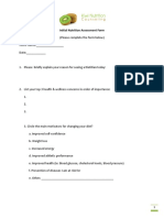 Initial Nutrition Assessment