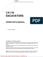 Case Crawler Excavator Cx17b Operators Manual