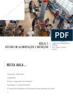 Aula 1 - Gestão em Alimentação e Nutrição - 2018.2