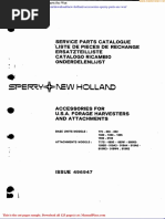 New Holland Accessories Sperry Parts Sec Wat