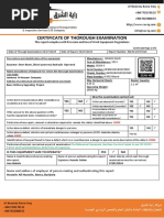 Certificate of Thorough Examination