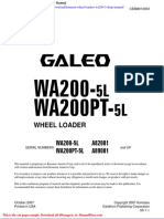 Komatsu Wheel Loaders Wa200 5 Shop Manual