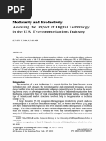 1997 Majumdar - Modularity and Productivity, Impact of Digital Technology in Telcom Industry