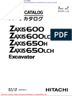 Hitachi Zaxis Zx600 650 Excavator Part Catalog