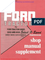 Ford Tractor Series 2000 4000 Shop Manual