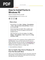 How To Install Fonts in Windows 10