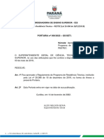 Portaria N.º 006.2022 Aprova Regulamento Programa Residencia Tecnica RESTEC