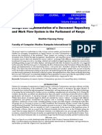 Design and Implementation of A Document Repository and Work Flow System in The Parliament of Kenya