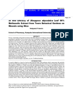 In Vivo Efficacy of Diospyros Abyssinica Leaf 80% Methanolic Extract From Tooro Botanical Gardens On Wounds Using Mice