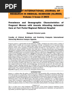 Prevalence and Demographic Characteristics of Pregnant Women With Anemia Attending Antenatal Care at Fort Portal Regional Referral Hospital