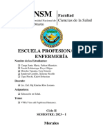 Ultimo Informe Grupal de Educación de Salud