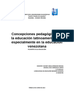 Resumen - Concepciones Pedagógicas en La Educación Latinoamericana y Especialmente en La Educación Venezolana