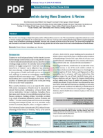 Role of Dentists During Mass Disasters: A Review: Forensic Odontology Section: Review Article