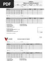 FO-ALM-009, V02 Bitacora de Limpieza de Almacen