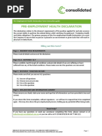 Inductions - Pre Employment Health Declaration - v1.2