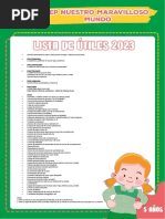 Lista de Útiles 2023 - 5 Años