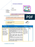 D3 A3 Sesion Com. Leemos Nombres de Objetos (Refuerzo)