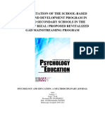 Implementation of The School-Based Gender and Development Program in Selected Secondary Schools in The Division of Rizal: Proposed Revitalized GAD Mainstreaming Program