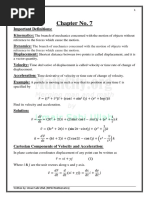 Ch07 Kinematics Umair Sabi Ullah