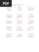 Resuelve Las Restas y Completa Los Espacios en Blanco