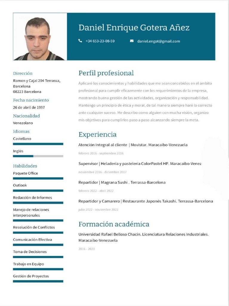 Documento Word CV | PDF