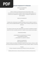 Manual de Organización de Un Restaurante